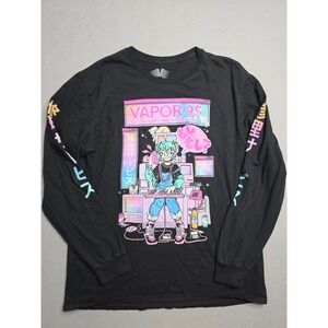 Vapor95 Repair Service Shirt Men's M/L Black Graphic Cotton Long Sleeve Pullover